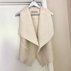 Faux Fur/Faux Leather Vest